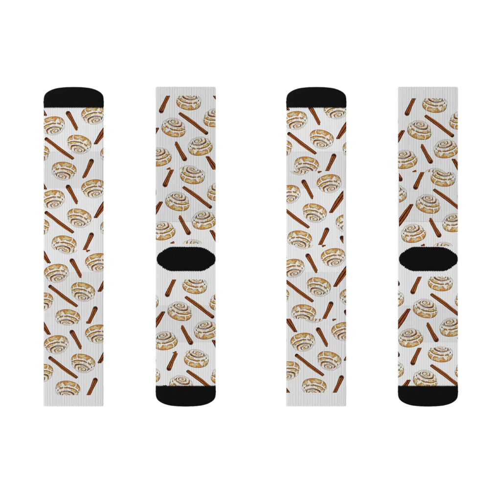 Cinnamon Roll Socks | Cozy Socks, Foodie Gift, Fun Sockwear, Cute Accessories, Baking Lover Gift