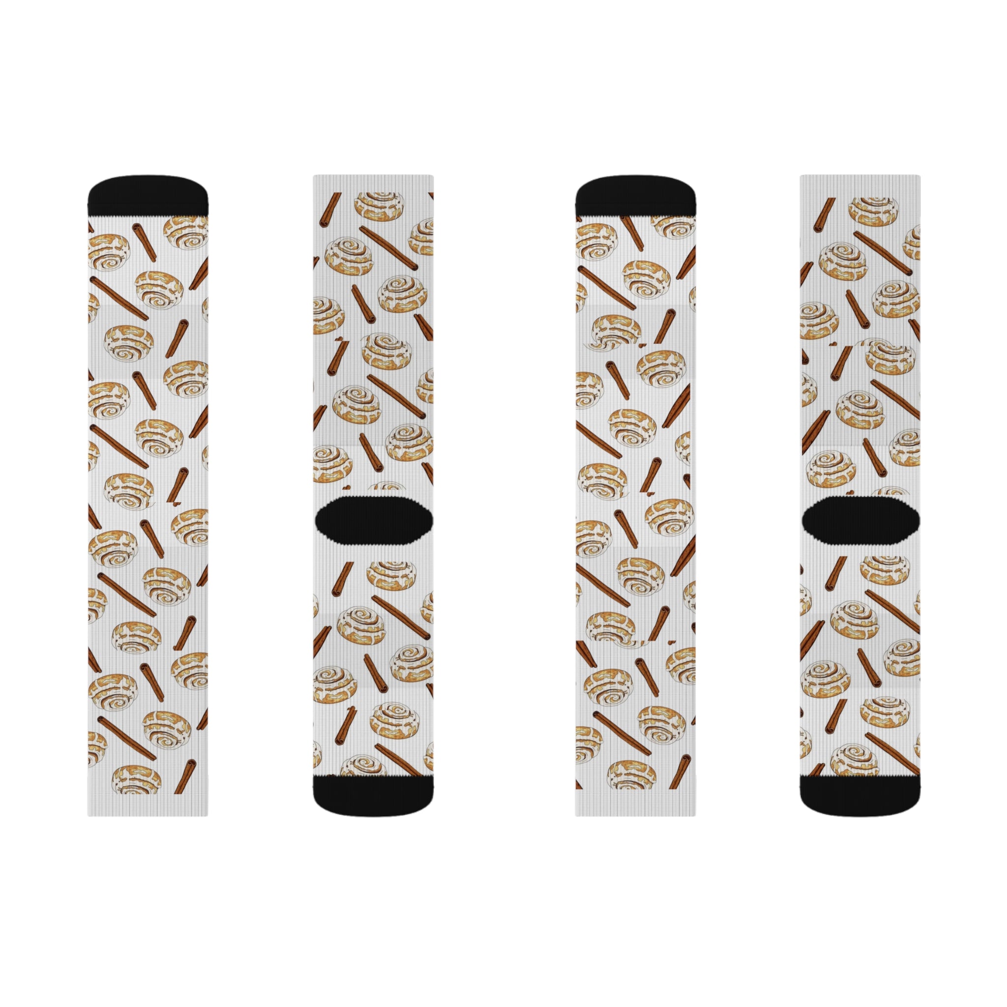 Cinnamon Roll Socks | Cozy Socks, Foodie Gift, Fun Sockwear, Cute Accessories, Baking Lover Gift