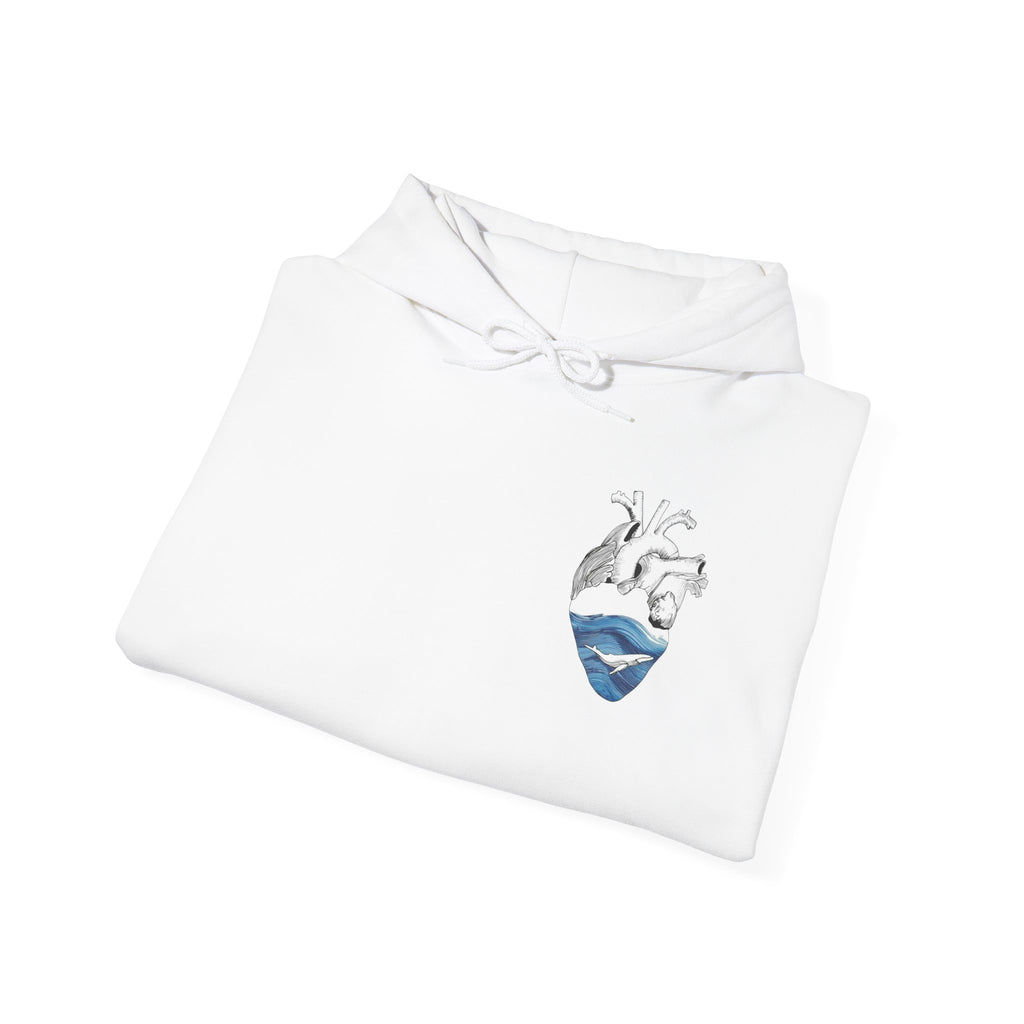 Cozy Ocean Waves Hooded Sweatshirt - Unisex Sweatshirt for Beach Lovers