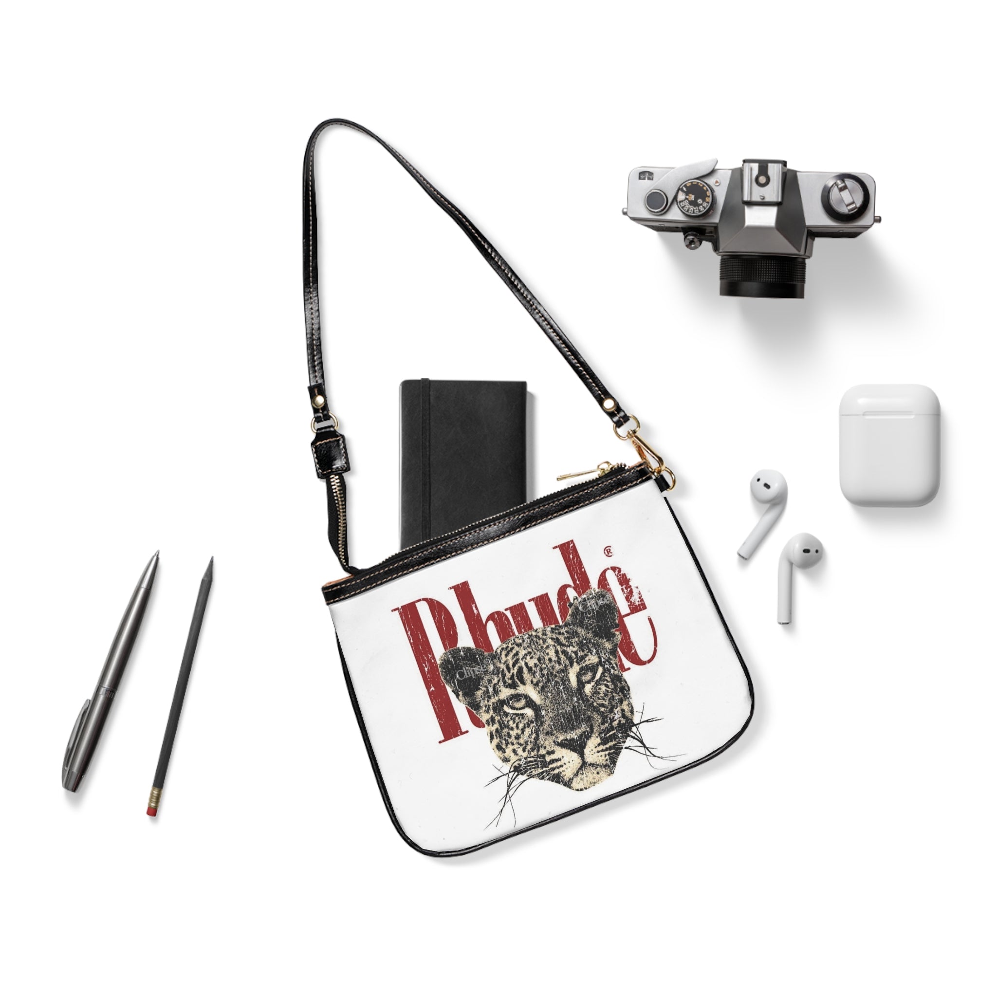 Chic Small Shoulder Bag with Leopard Design