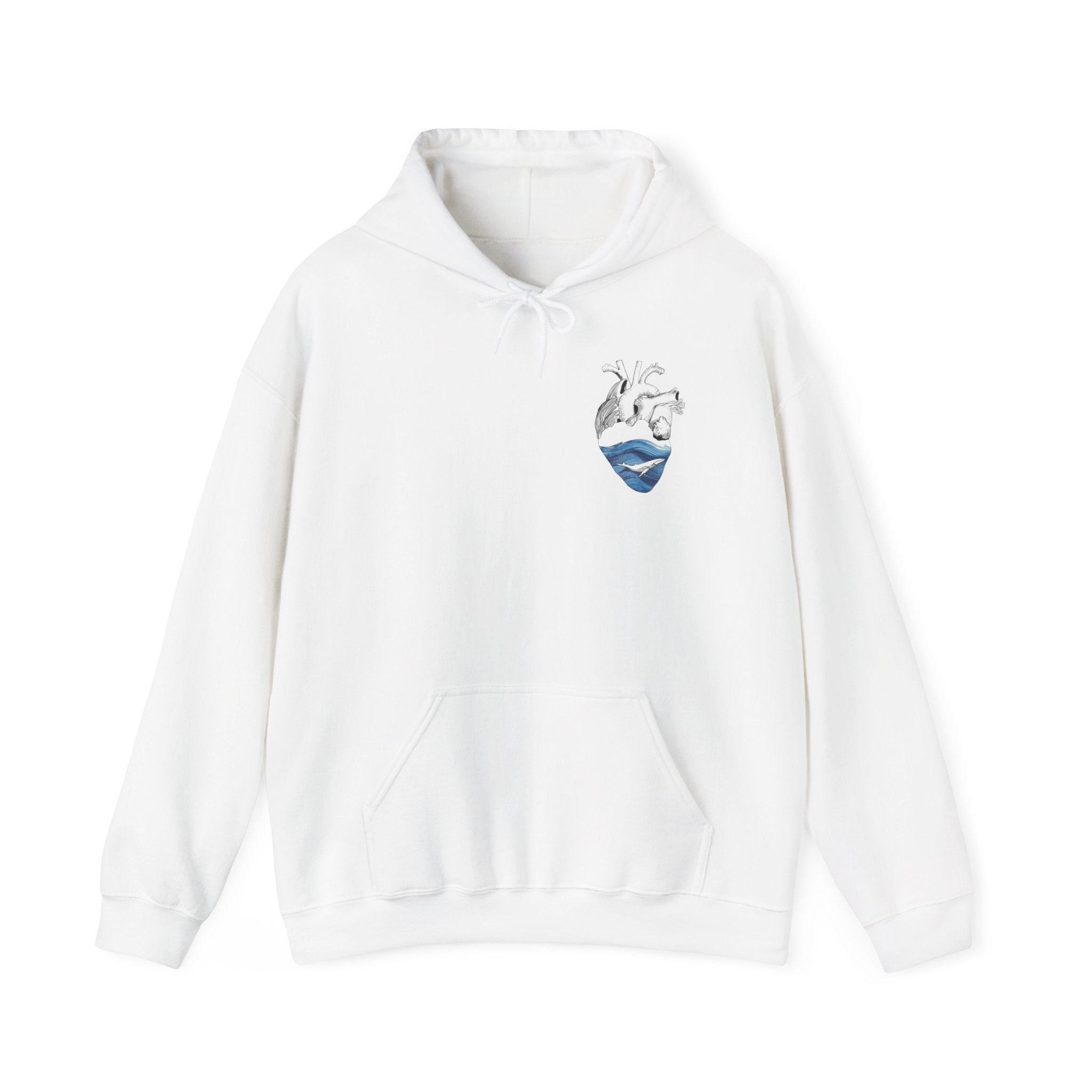 Cozy Ocean Waves Hooded Sweatshirt - Unisex Sweatshirt for Beach Lovers