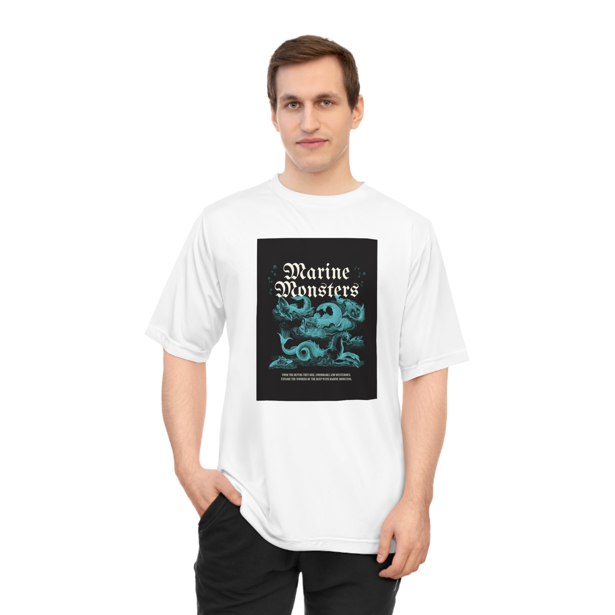 Marine Monsters Unisex Performance T-Shirt, Graphic Tee for Ocean Lovers, Casual Wear, Beach Days, Gift for Adventurers, Everyday Comfort