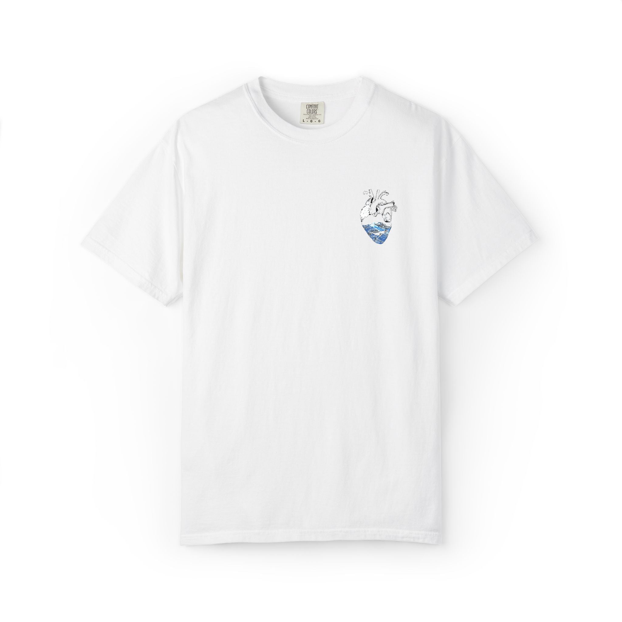 Floral Heart Unisex Garment-Dyed T-Shirt, Casual Tee