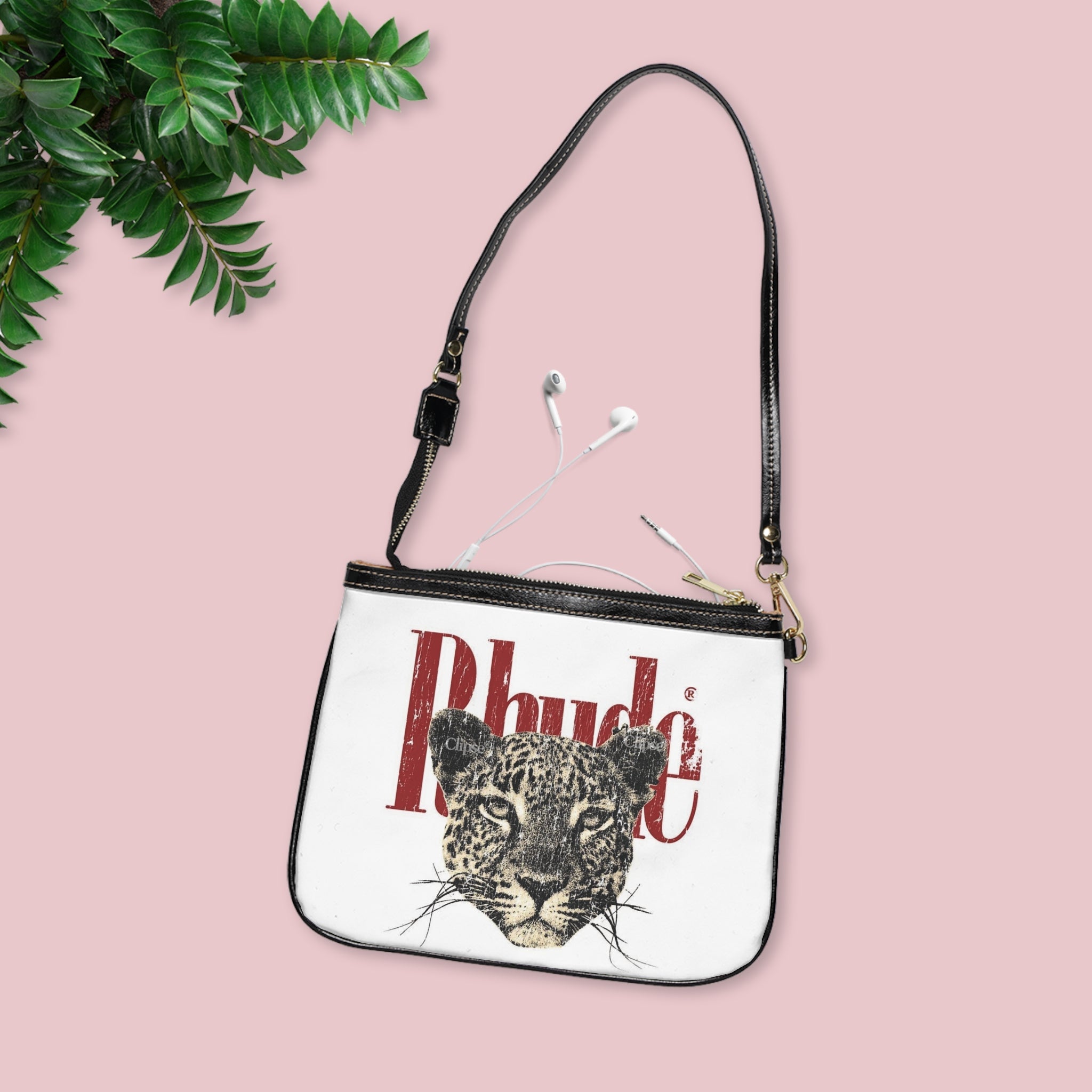 Chic Small Shoulder Bag with Leopard Design